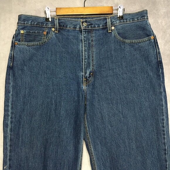 Levis Mens 550 Relaxed Fit Blue Jeans size 40x32 Cotton Denim Pants Copper Rivet - Picture 4 of 16